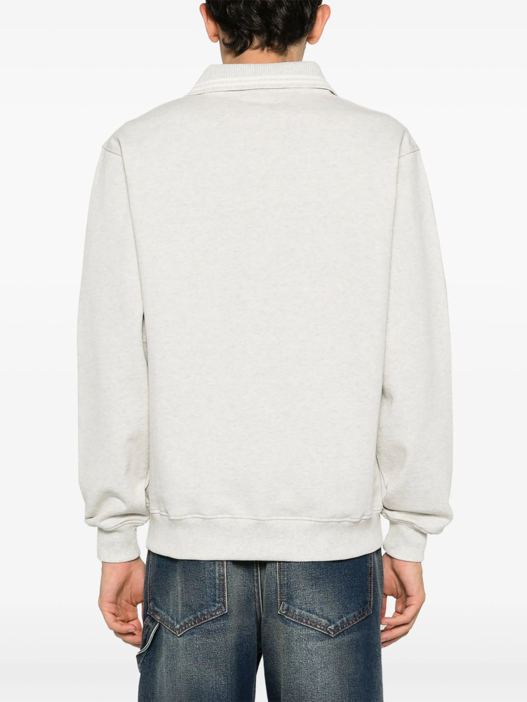 Drole De Monsieurの男性用面白い長袖ポロシャツの画像 - 2026年春夏シーズン - モデルビュー3