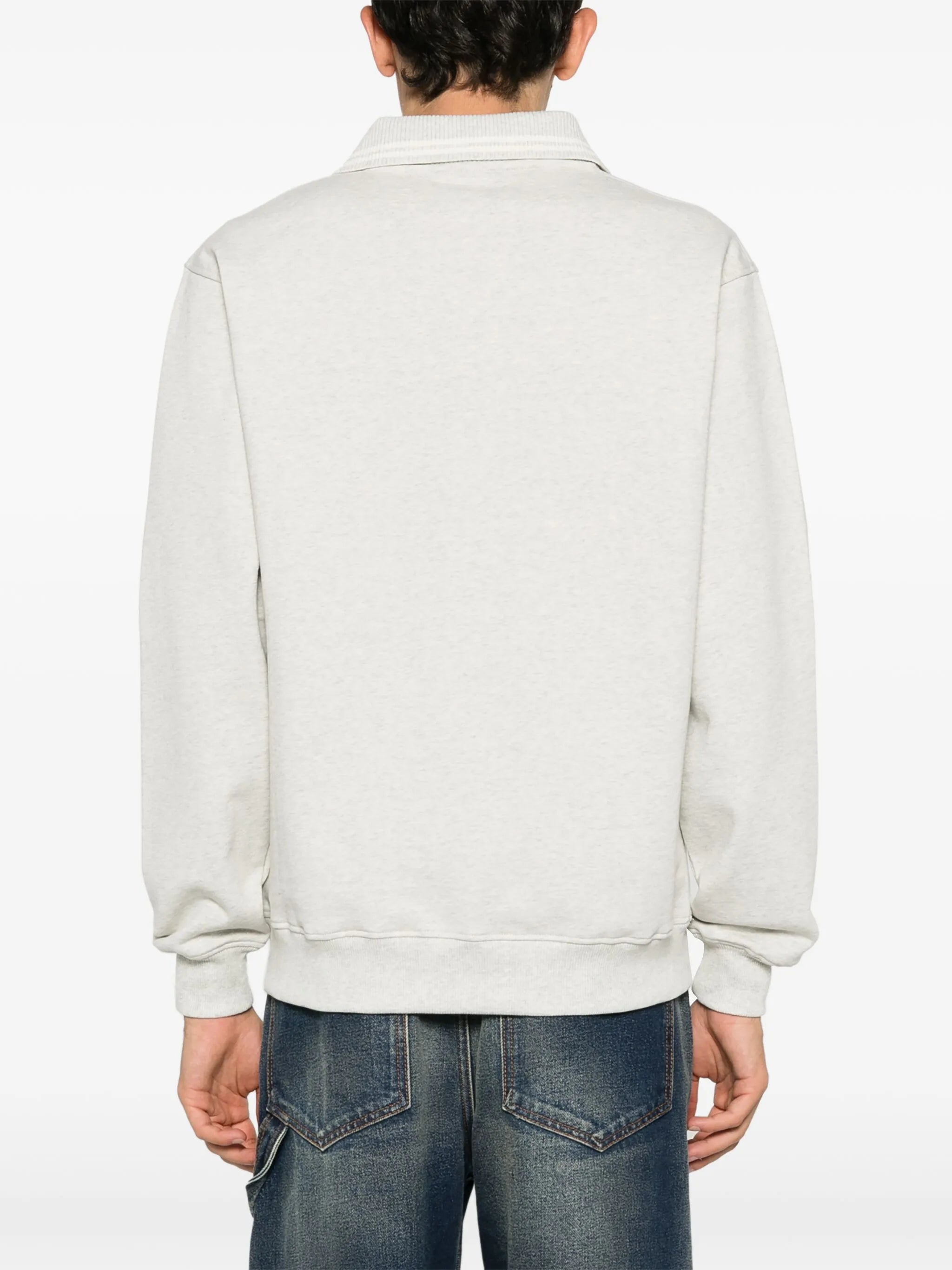 Drole De Monsieurの男性用面白い長袖ポロシャツの画像 - 2026年春夏シーズン - モデルビュー3