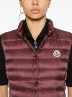 Image of Bordeaux Sleeveless Puffer Jacket by Moncler for Unisex - Season Autumn-Winter 2024 - Detail View 7