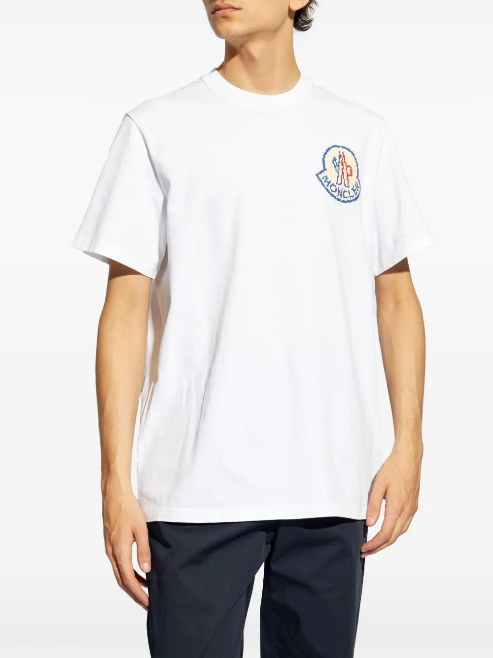 Camiseta Blanca con Logo de Moncler