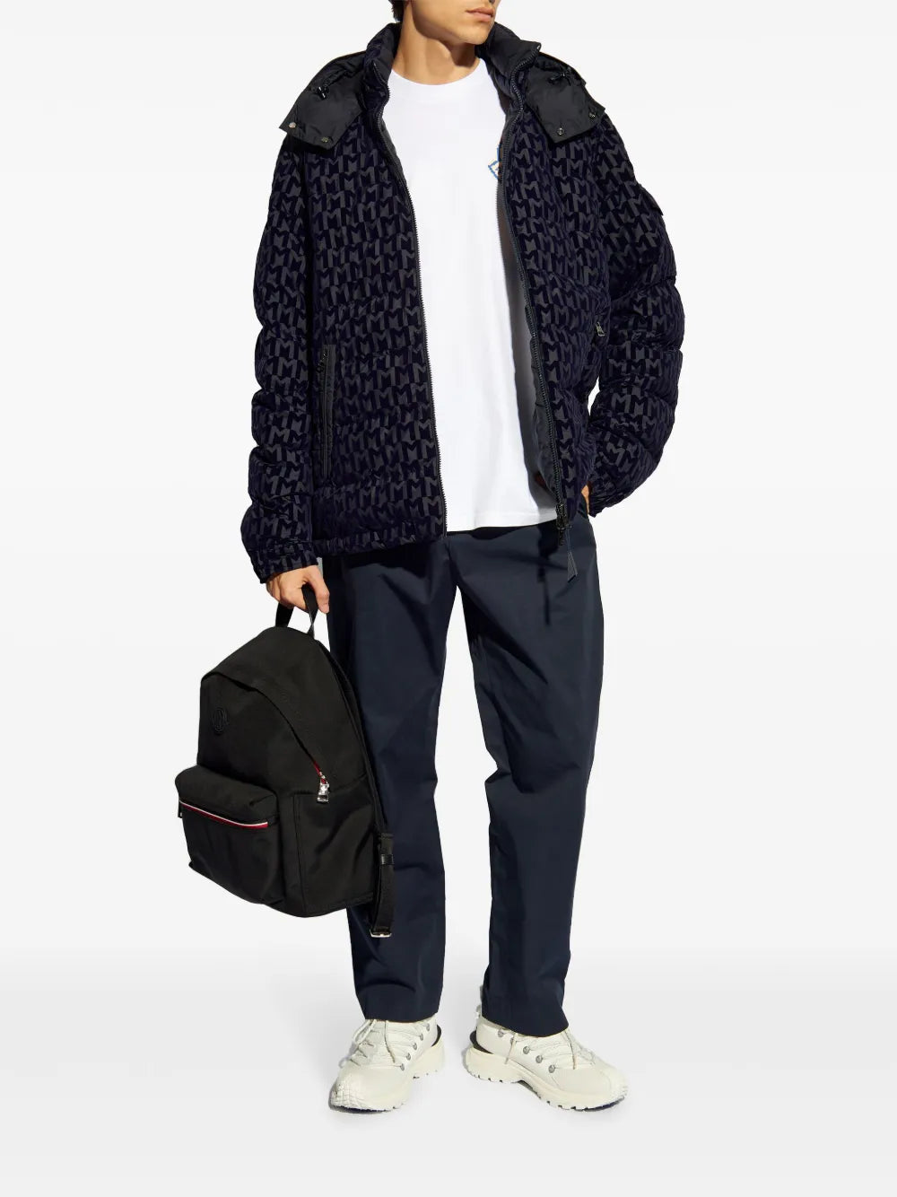 Camiseta Blanca con Logo de Moncler