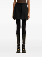Paneled Mini Skirt in Wool
