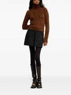 Paneled Mini Skirt in Wool