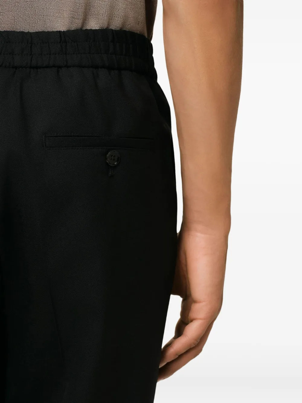 Pantaloni in Lana Nera