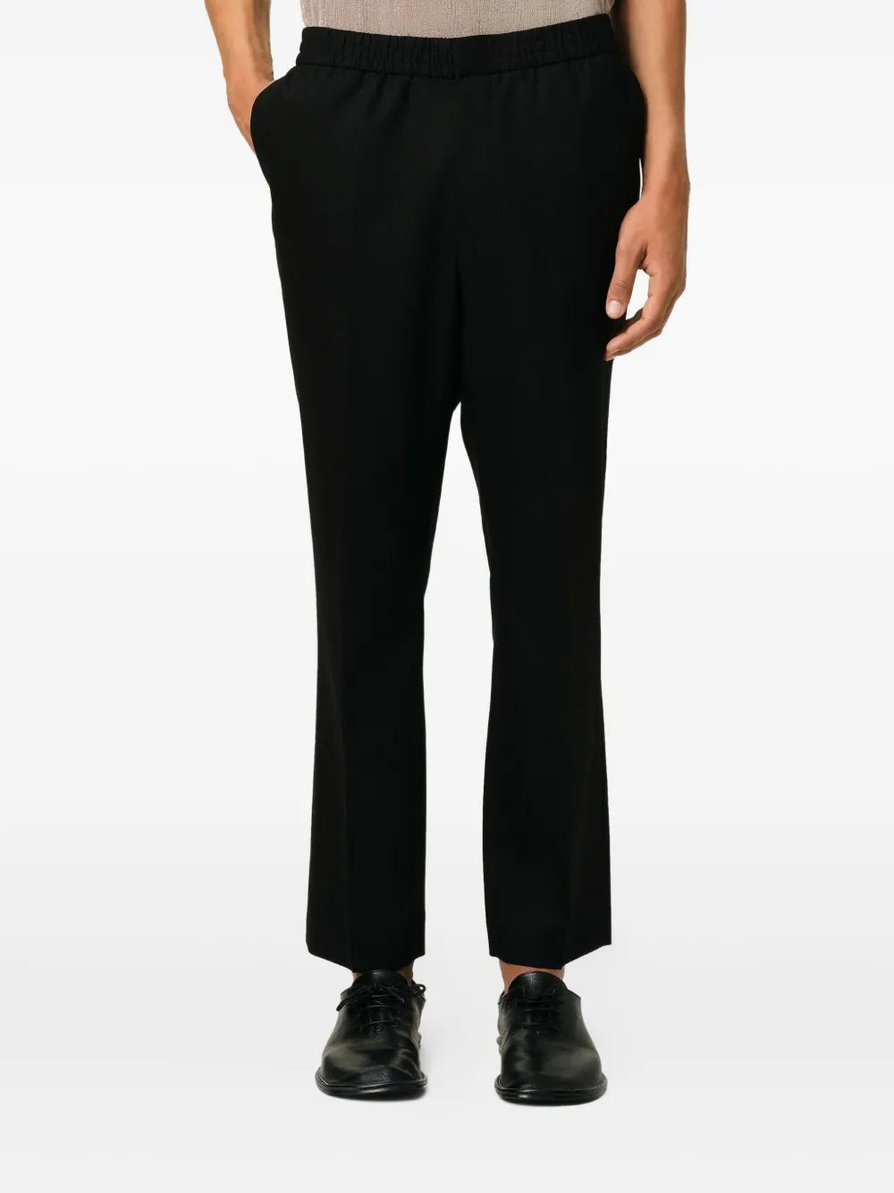 Pantaloni in Lana Nera