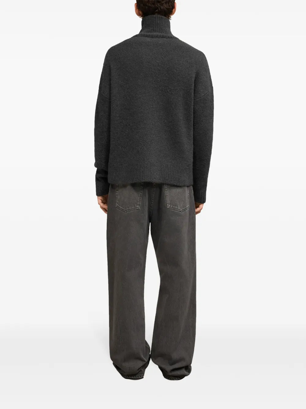 Grey Turtleneck Sweater