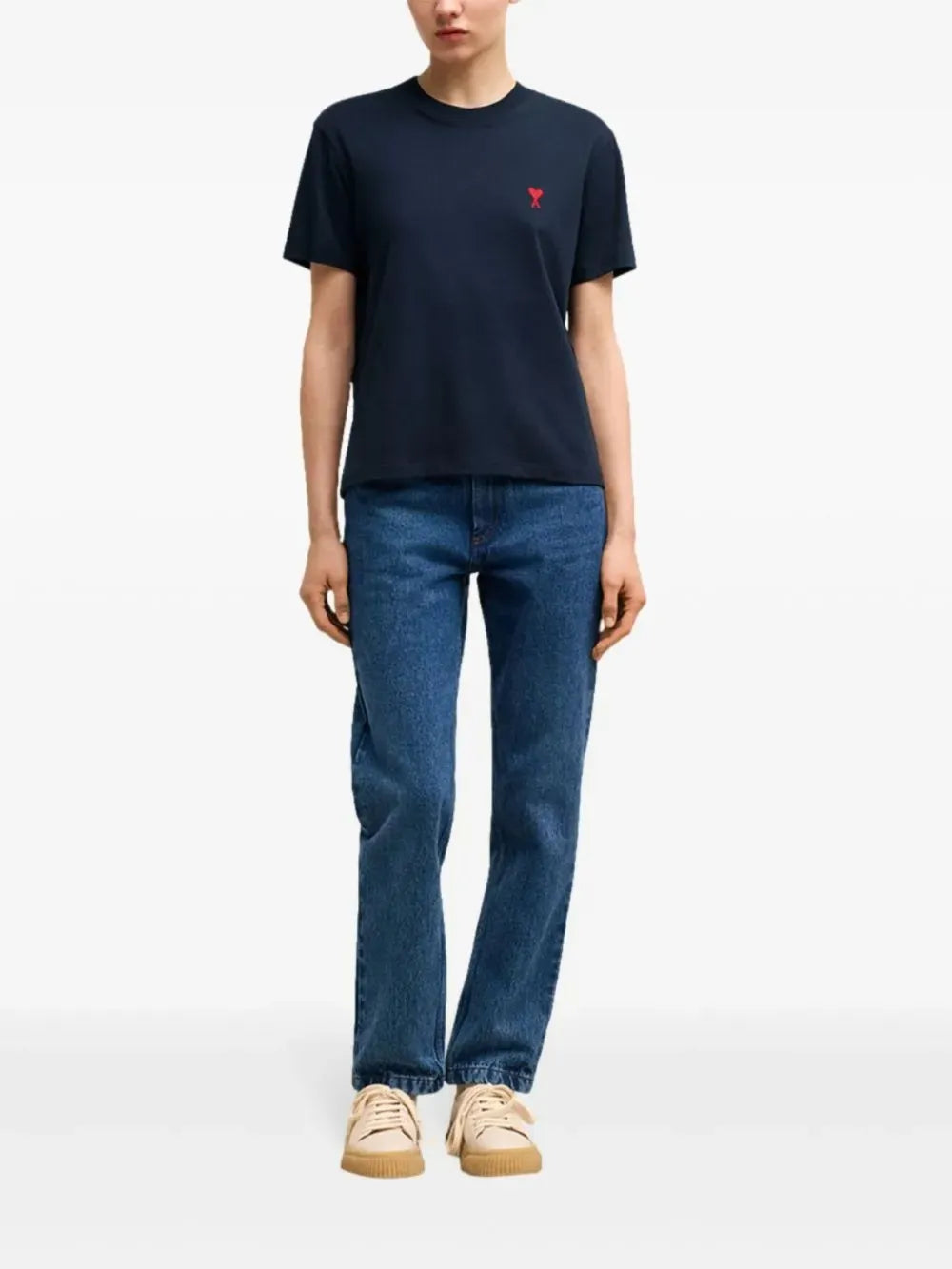 アミ・ド・クール ネイビー Tシャツ - AMI PARIS - ユニセックス | WE