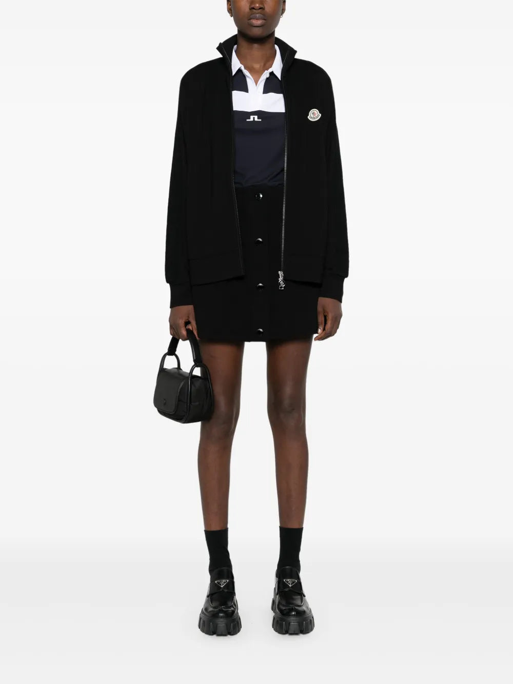 ブラックウールジップジャケット