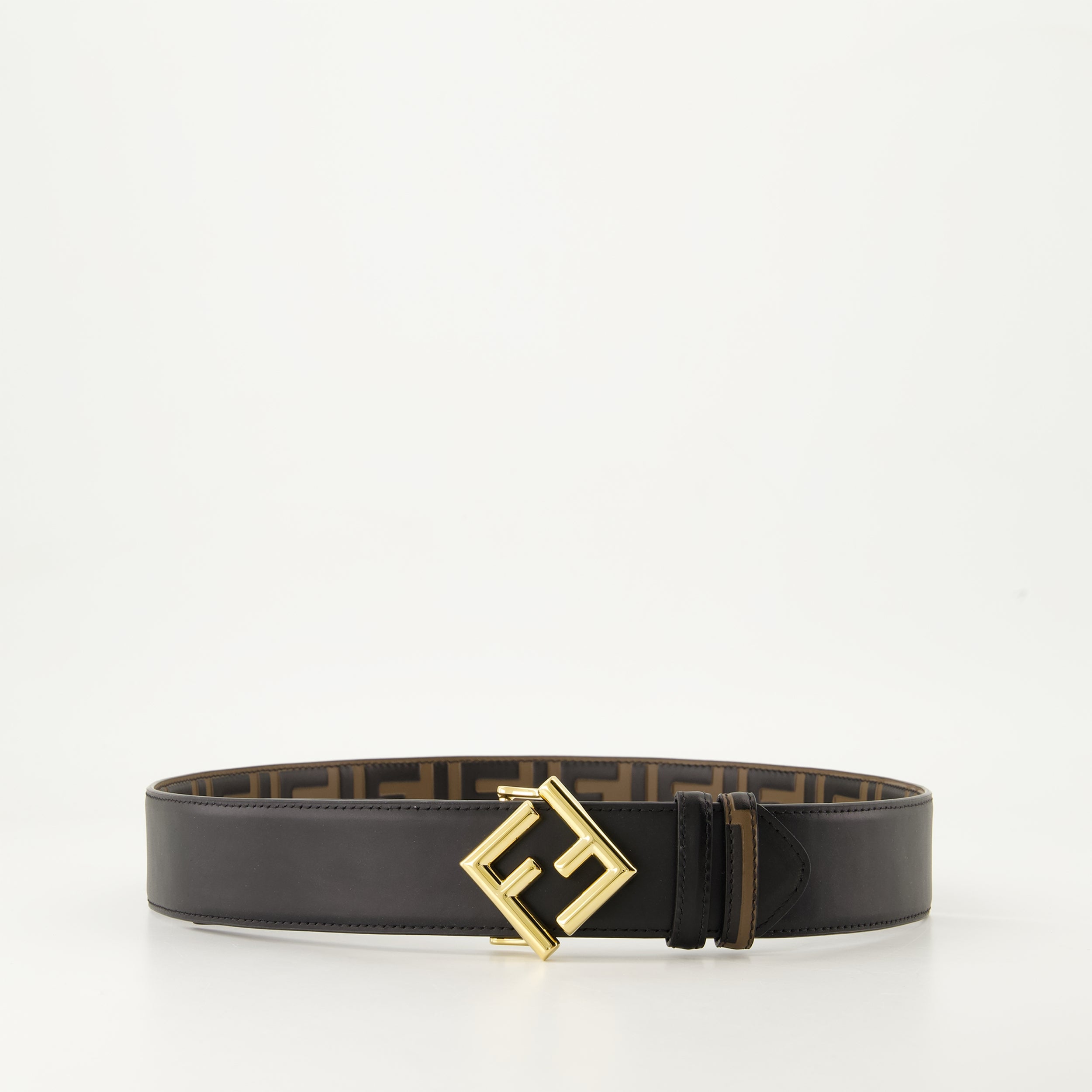 FF Diamonds belt, reversible leather belt, embossed pattern belt, Fendi collection belt, Autumn-Winter 2024 belt