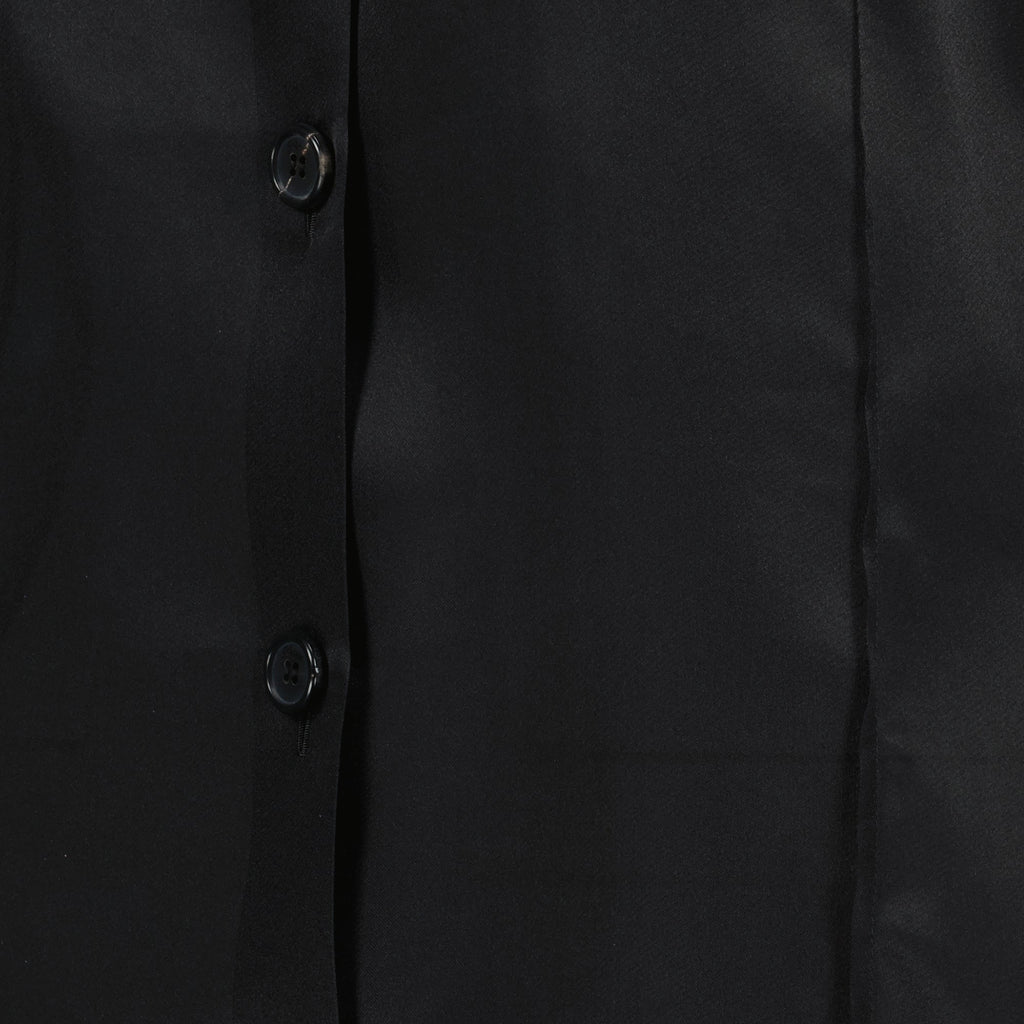 Keefe shirt, Khaite black shirt, silk shirt, women's fashion, Spring-Summer 2025 collection
