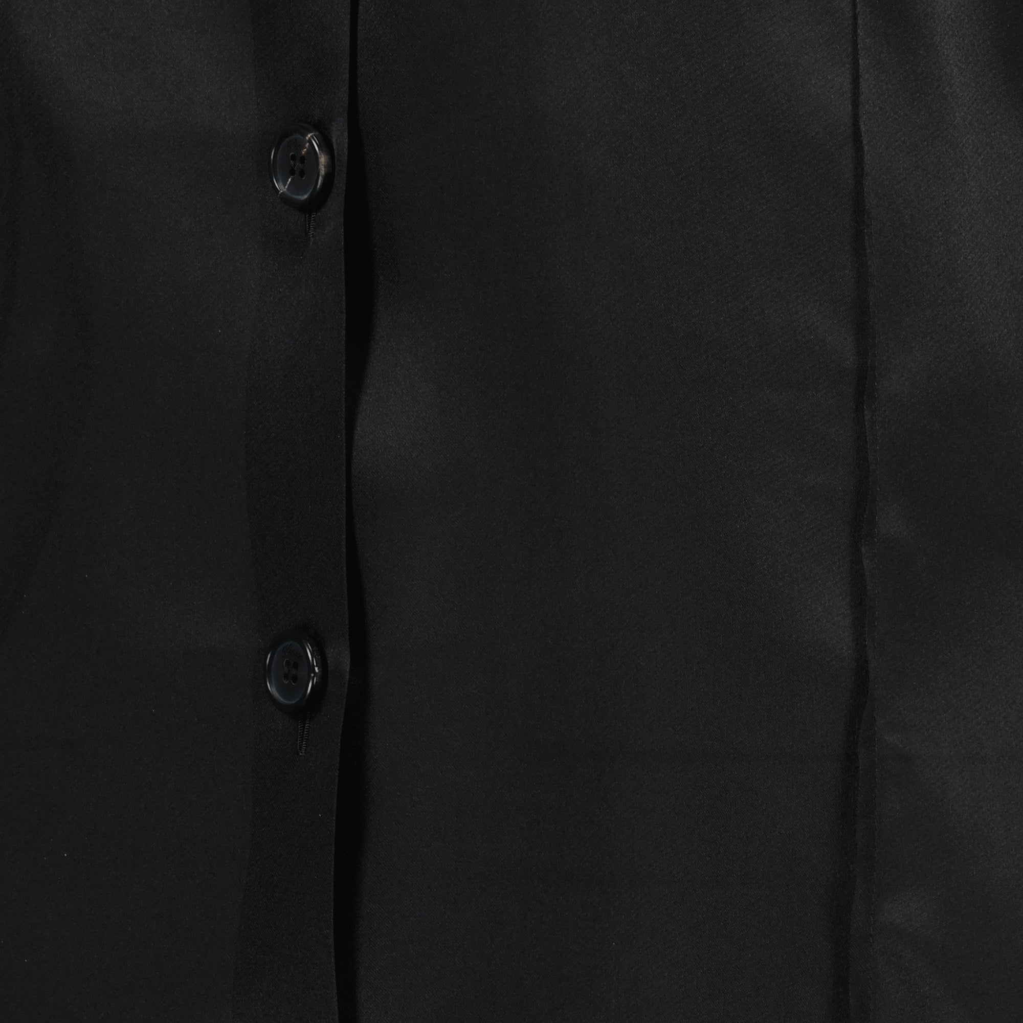 Keefe shirt, Khaite black shirt, silk shirt, women's fashion, Spring-Summer 2025 collection