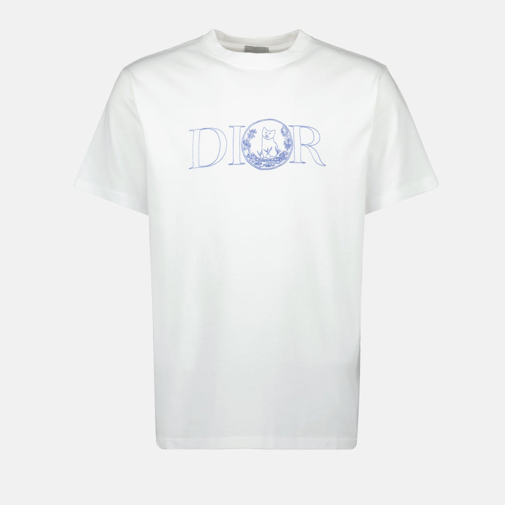 Dior T-shirt, Hylton Nel collaboration, White T-shirt, crew neck T-shirt, luxury fashion