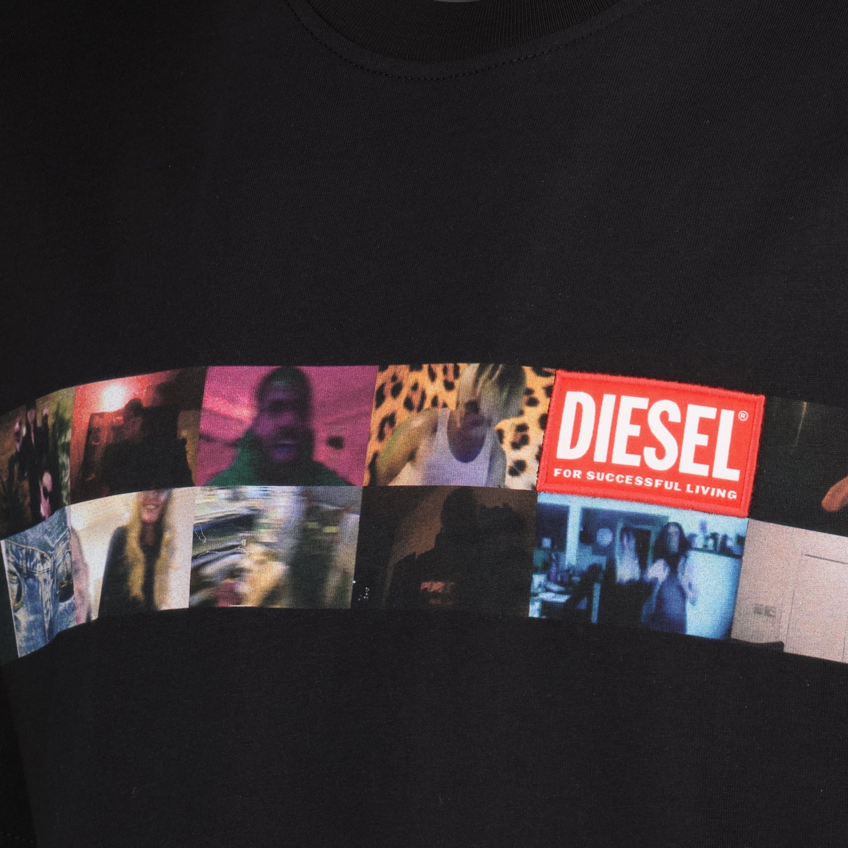 Black T-shirt, Round Neck T-shirt, Organic Cotton T-shirt, Diesel T-shirt, Fall Winter Collection