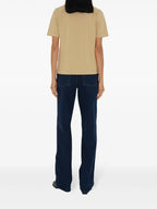 Image of Beige T-shirt with Round Neckline by Burberry for Women - Season Autumn-Winter 2024 - Detail View 6