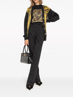 여성을 위한 베르사체의 신화적 프린트가 있는 오버사이즈 티셔츠 이미지 - 2024 가을-겨울 시즌 - 뒷면 보기