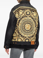 Barocco Black Denim Jacket