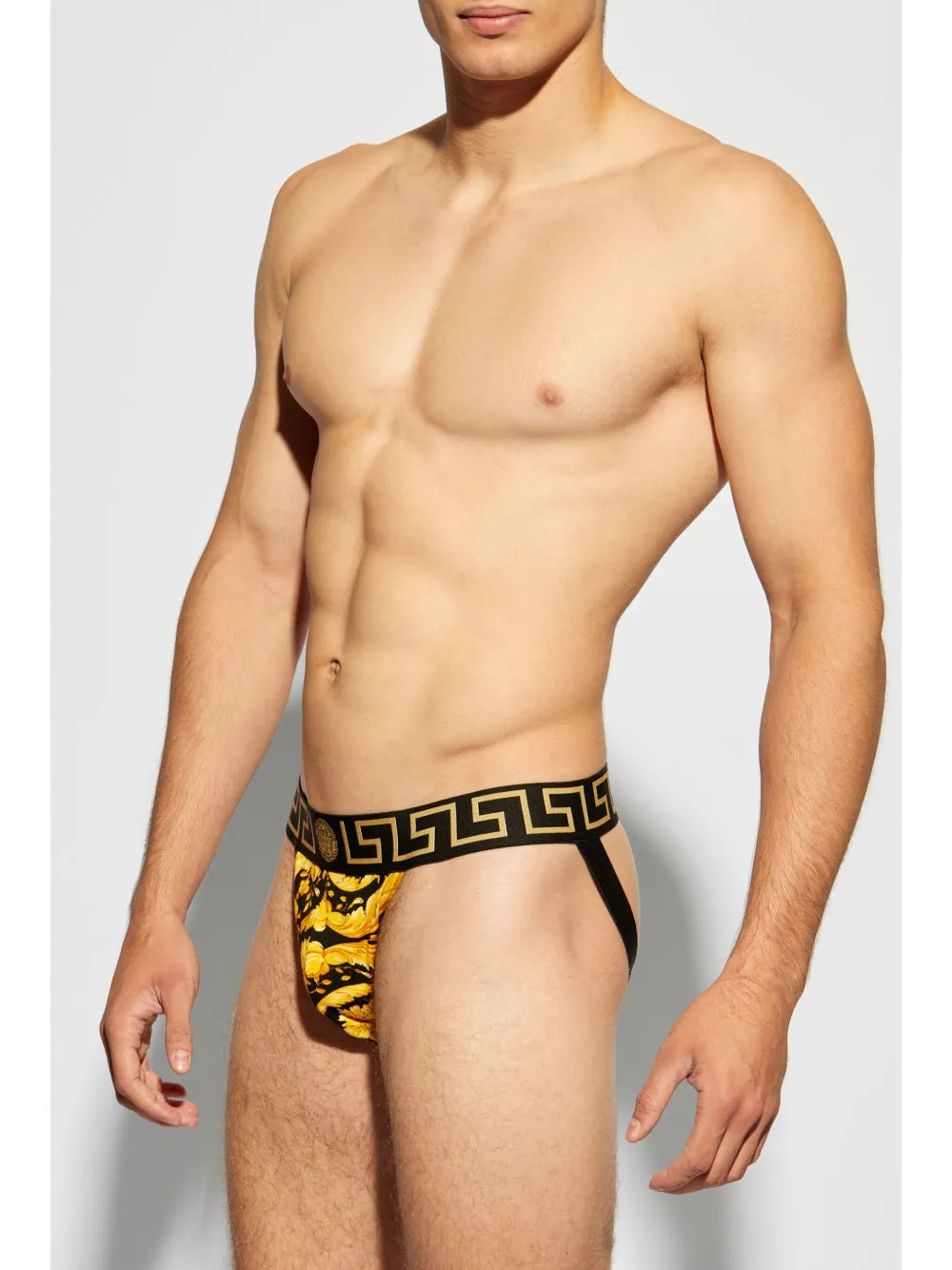 jockstrap, Versace, Barocco print, Men’s underwear, luxury jockstrap