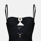 Image of Black One-Piece Swimsuit by Christopher Esber for Women - Season Autumn-Winter 2025 - Detail View 2