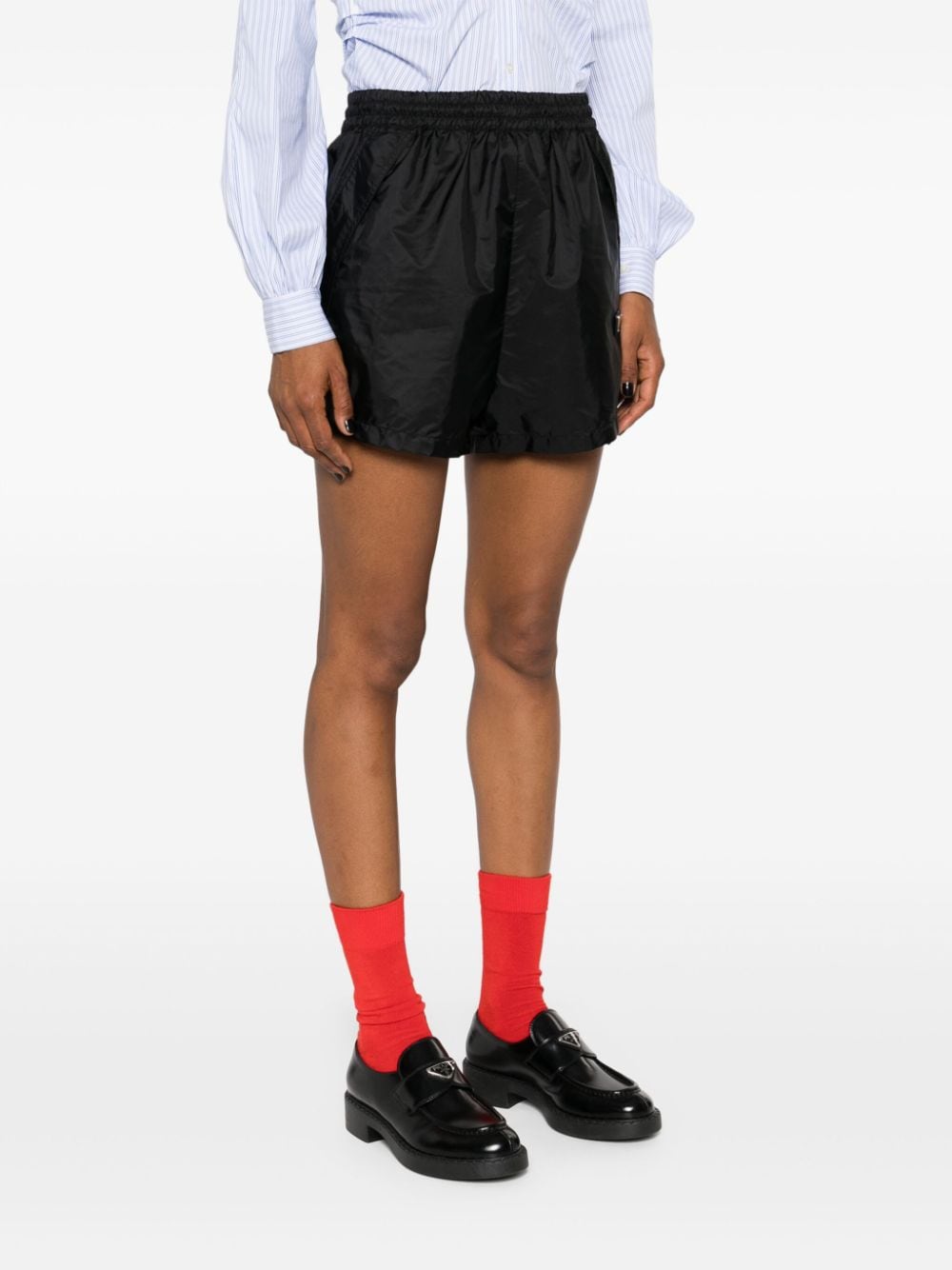 Image of Re-Nylon Shorts in Black by Prada for Women - Season Autumn-Winter 2024 - Detail View 9