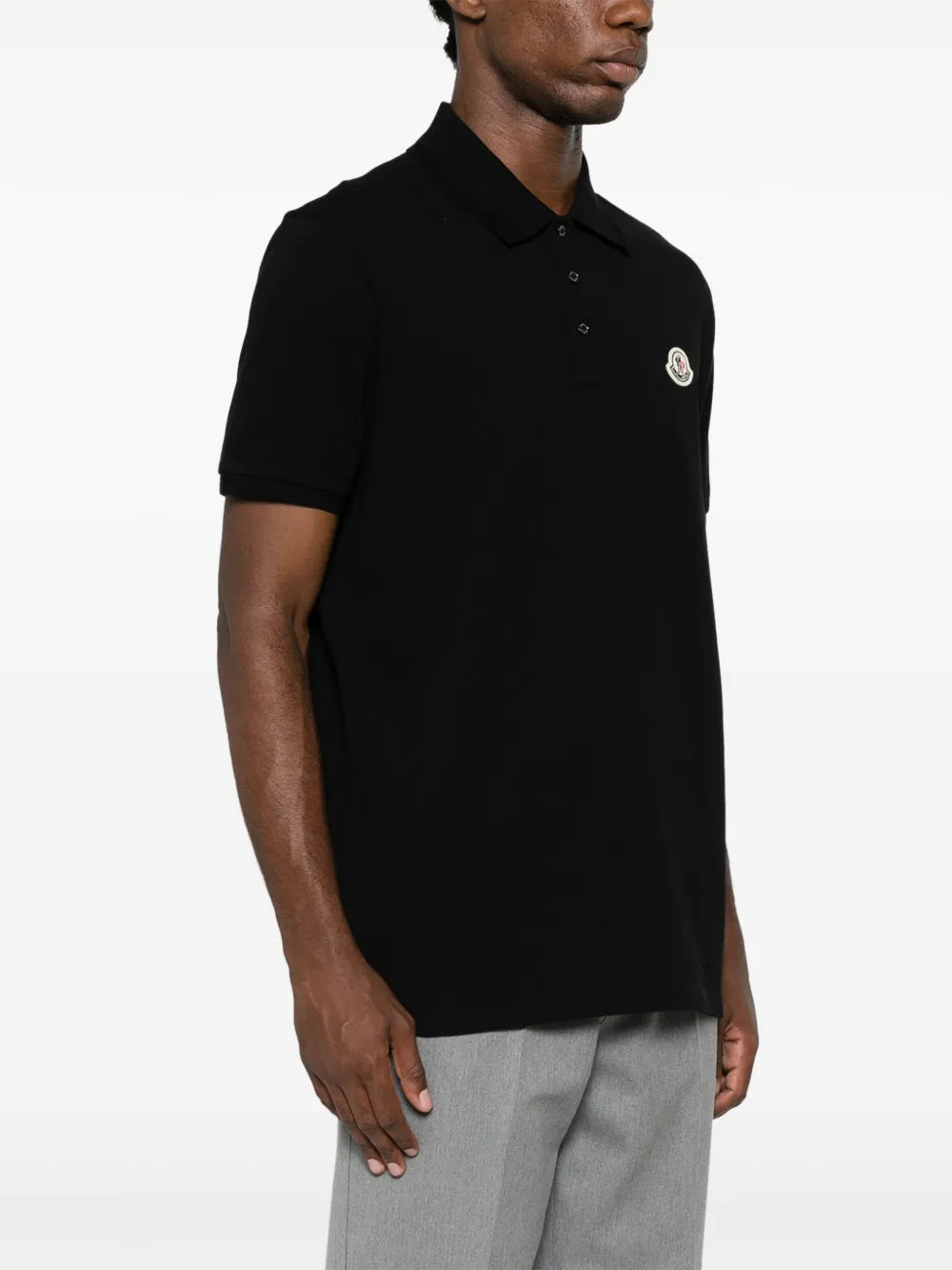 MONCLER　モンクレール　メンズ　コットンピケ　ポロシャツ　L　ブラック　黒 ブラックピケコットンポロ - Moncler | WE IN STYLE