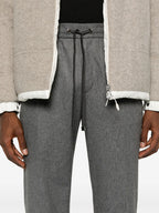 Image of Moncler Grey Sweatpants by Moncler for Men - Season Autumn-Winter 2025 - Model view 4