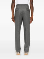 Image of Moncler Grey Sweatpants by Moncler for Men - Season Autumn-Winter 2025 - Model view 3