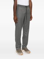Image of Moncler Grey Sweatpants by Moncler for Men - Season Autumn-Winter 2025 - Model view 2