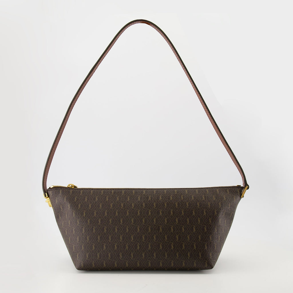 サン・ローランのメンズモノグラムブラウンバッグ画像 - シーズン春夏2026 - 前面ビュー