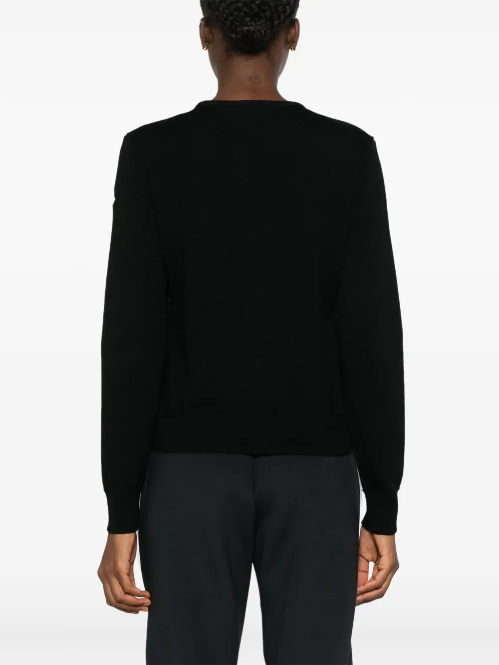 モンクレールの女性用ブラックバイマテリアルカーディガンの画像 - シーズン秋冬2025 - 詳細ビュー6