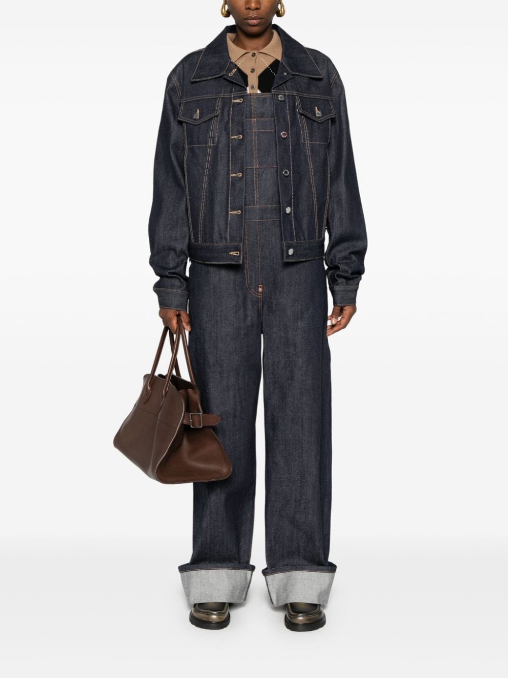 Prada denim jacket, Autumn-Winter 2024, blue denim jacket, luxury women's outerwear, classic denim jacket