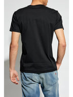 Imagen de la camiseta de algodón negro T-Miegor-K77 de Diesel para hombres - Temporada Primavera-Verano 2025 - Vista del modelo 3