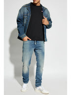 Imagen de la camiseta de algodón negro T-Miegor-K77 de Diesel para hombres - Temporada Primavera-Verano 2025 - Vista del modelo 1