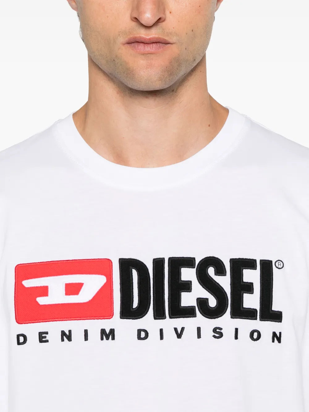 Imagem da T-shirt branca T-Boxt-Div da Diesel para Homens - Temporada Outono-Inverno 2024 - Detalhe 7