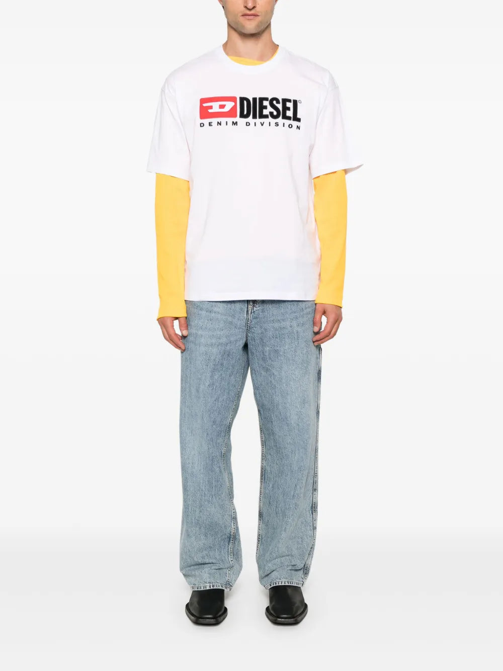 Imagem da T-shirt branca T-Boxt-Div da Diesel para Homens - Temporada Outono-Inverno 2024 - Vista Traseira