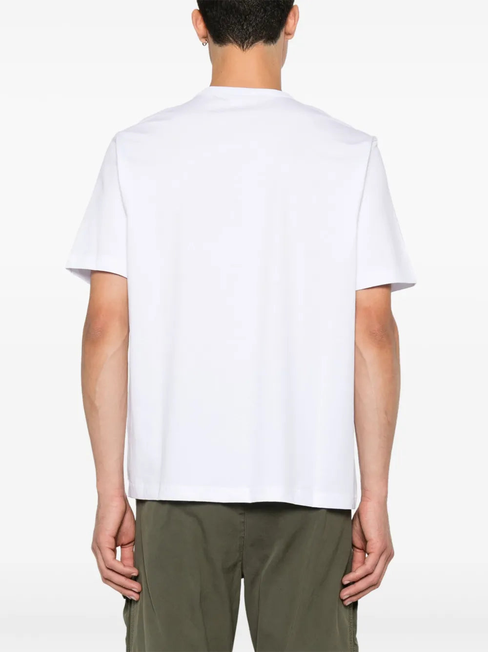 Image of T-Adjust-Microdiv White T-Shirt by Diesel for Unisex - Season Autumn-Winter 2025 - Model view 3