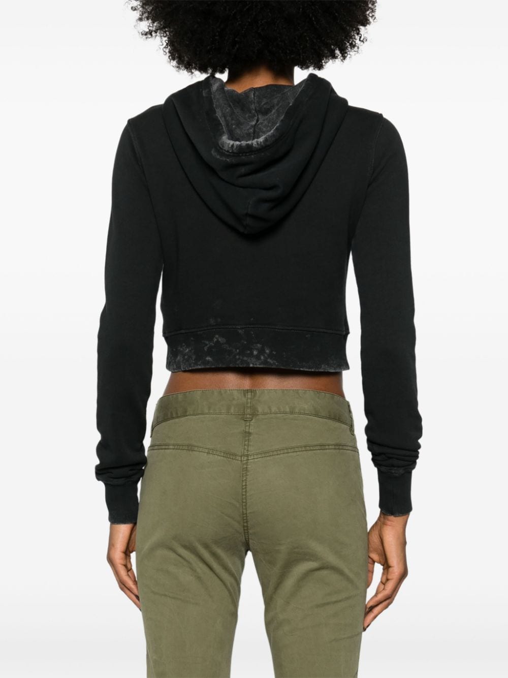 Image du Hoodie Noir F-Slimmy-Hood-P5 par Diesel pour Femmes - Saison Automne-Hiver 2024 - Détail Vue 6