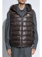 Brown Sleeveless Vest with Hood