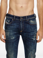 Image of Slim Fit Denim Jeans by Diesel for Men - Season Autumn-Winter 2024 - Detail View 7