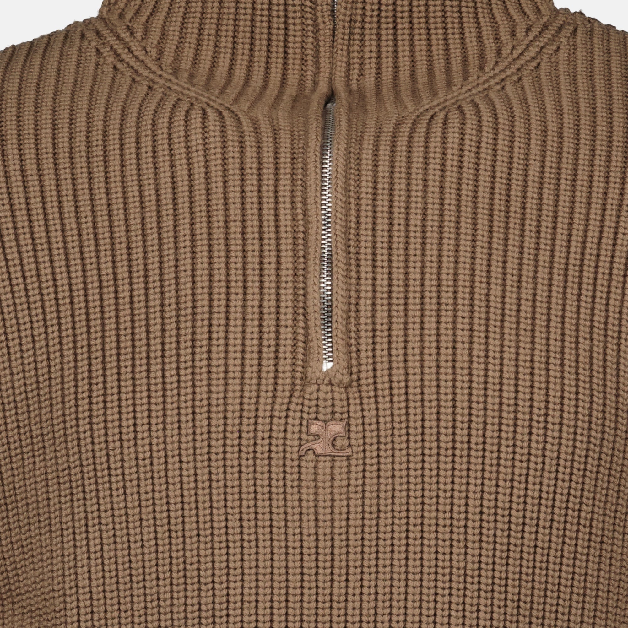 tricker beige sweater courreges men 15468703842684