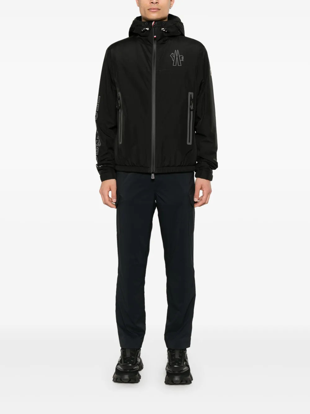 Imagen de la chaqueta de nailon negra de Moncler Grenoble para hombres - Temporada Otoño-Invierno 2024 - Vista trasera