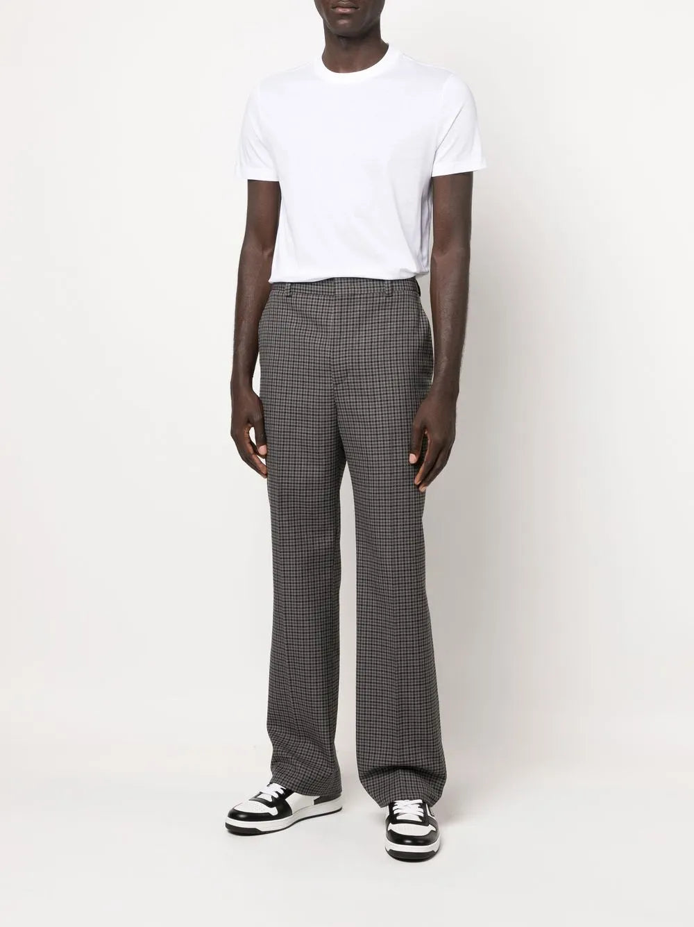 Prada T-shirt set, white cotton T-shirts, classic crew neck, triangle logo shirts, Spring-Summer collection