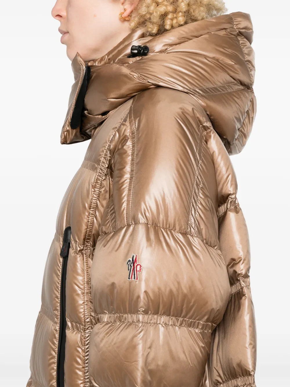 Long Puffer Coat with High-Neck