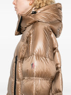 Long Puffer Coat with High-Neck