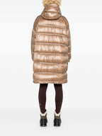 Long Puffer Coat with High-Neck