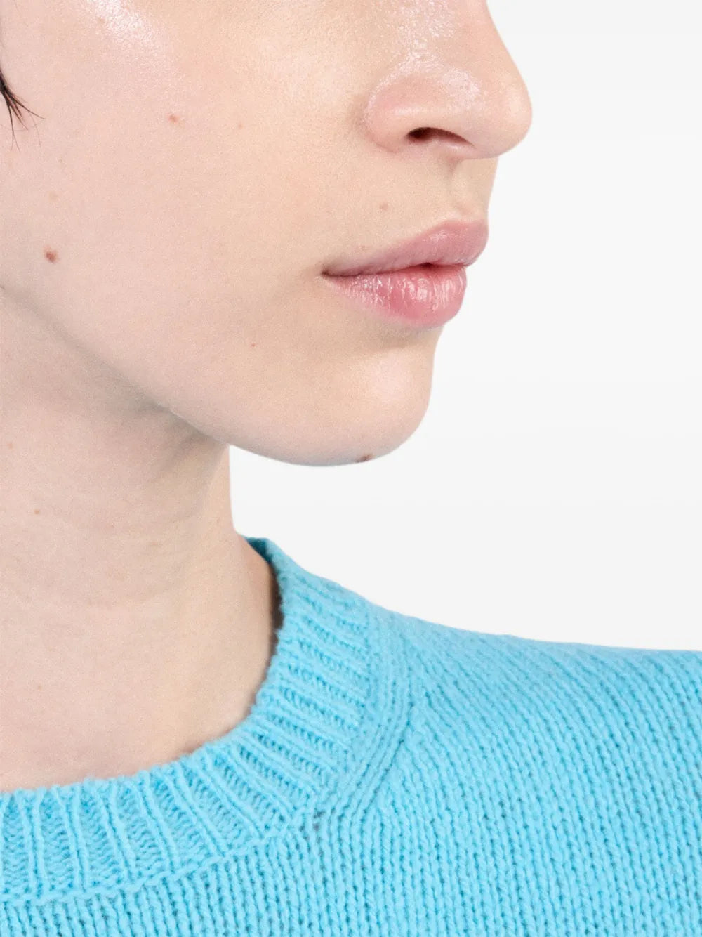 blue sweater, short sleeve sweater, wool sweater, fall fashion, premium knitwear