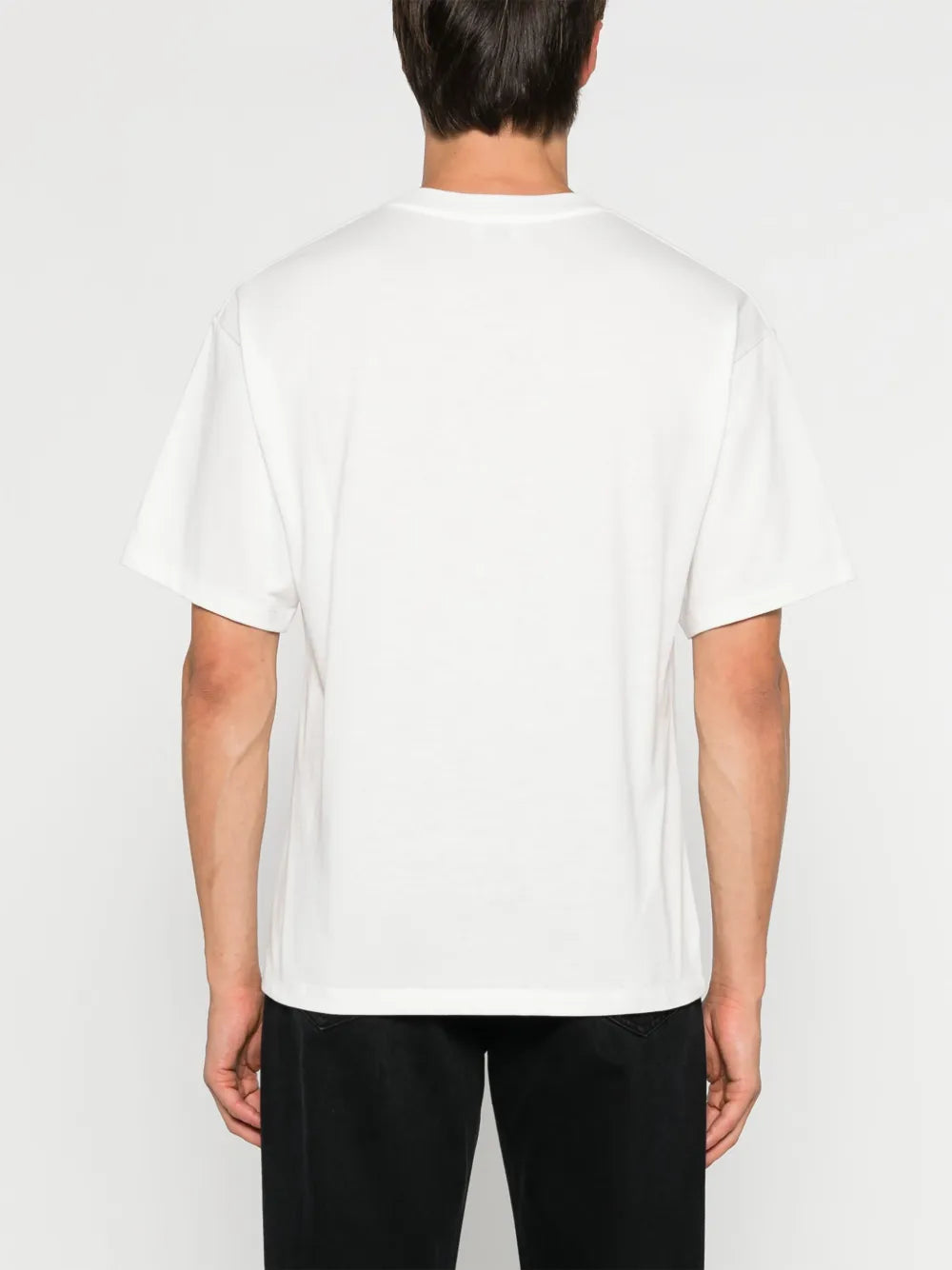 Image of White Cotton Jersey T-shirt by Saint Laurent for Men - Season Autumn-Winter 2024 - Detail View 6