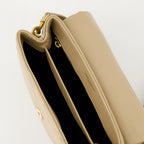 Sac Loulou, Saint Laurent, beige leather bag, designer bag, quilted handbag