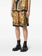 Silk shorts, Barocco print, luxury fashion, Fall-Winter 2024, elegant menswear
