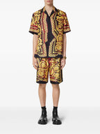 Silk shorts, Barocco print, luxury fashion, Fall-Winter 2024, elegant menswear