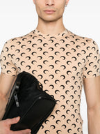 Image of Moon Jersey Top Beige by Marine Serre for Unisex - Season Autumn-Winter 2025 - Model view 4